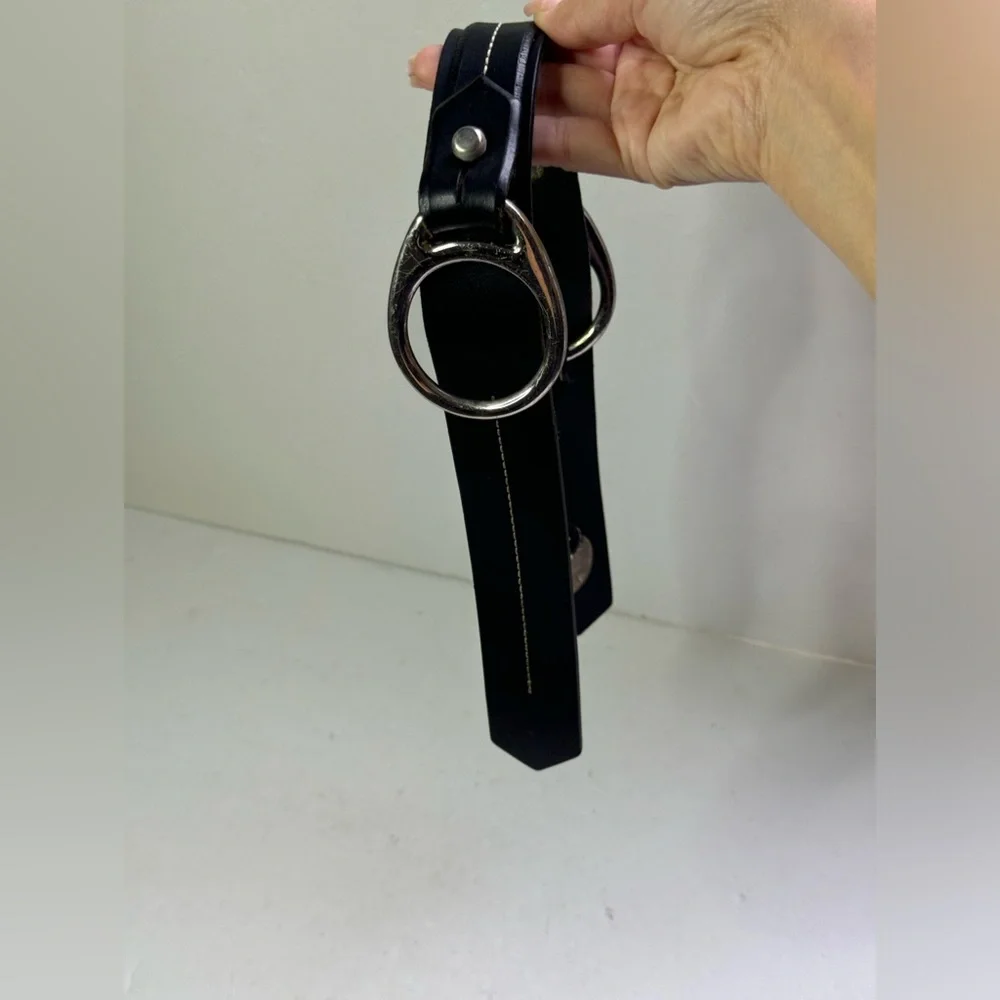 Dooney & Bourke Black Leather Replacement Strap Handle w Charm